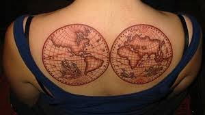 My favorite is the guy who shades in a country when he visits. 556 The World On Your Shoulders Map Tattoos Big Think