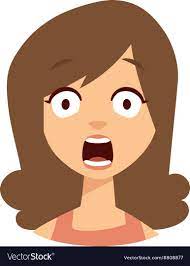 Women Scary Face Open Mouth Vector Character Illustration Woman Scary Face Open Mouth And Wom Scary Faces Vector Illustration Character Character Illustration