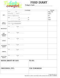 Food Intake Chart Template Fluid Chart Template