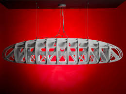 If you have an oversized fixture, you may wish to hang it a few inches higher so it doesn't seem so overpowering over your head when seated at the dining table. Large Pendant Light In The Air Nasu We Create Lamps