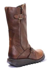 For customers shopping by uk or euro sizes, please see the. Fly London Mes 2 Womens Leather Mini Wedgelong Boots In Brown Uk Size 3 8 Ebay
