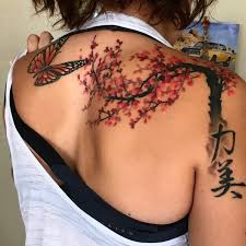 Cherry Blossom Back Tattoo With Images Blossom Tattoo Cherry Blossom Tattoo Tattoos