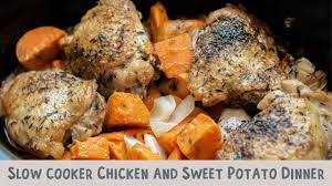 Pour sauce over the chicken thighs. Slow Cooker Chicken And Sweet Potato Dinner The Magical Slow Cooker
