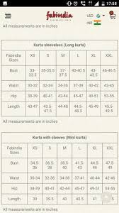 Fabindia Sizes Fabindia Measurement Chart Sewing Measurements