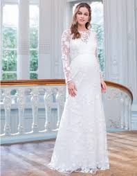 For pregnant brides who don't want to expose a growing tummy, a strapless empire waist dress with a lace or tulle overlay is a smart choice. Maternity Wedding Dresses Maternity Bridal Seraphine