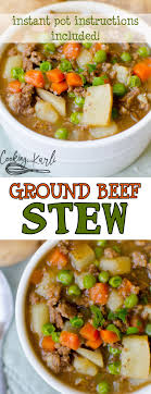 Ground Beef Stew Is A Thick And Creamy Gravy With Ground Beef Potatoes Peas And Carrots M Ground Beef Stews Ground Beef Stew Recipes Beef Recipes For Dinner