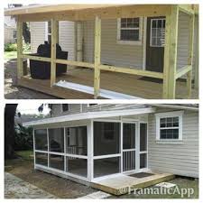 Screen In Your Porch With Screen Tight Inexpensive Compared To Aluminum Posts And Looks Great House With Porch Building A Porch Screened In Porch