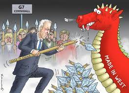 A chinese cartoonist's political satire, which mocked the group of seven (g7) members that attempt to suppress china, went viral on chinese social media on sunday (june. Anti China G7 In Cornwall Cartoon Movement
