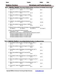 Some of the worksheets displayed are work oxidation numbers name, work 25, oxidation worksheet will open in a new window. Oxidation Numbers In Redox Reactions 5 Resource Lesson Plan Distance Learning Number Worksheets Chemistry Oxidation
