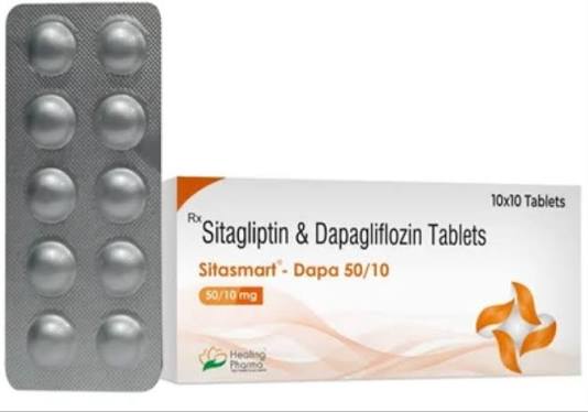 60mg Sitasmart Dapa Sitagliptin And Dapagliflozin Tablet, Packaging Size: 10X10 Tablets at ₹ 2990/box in Surat