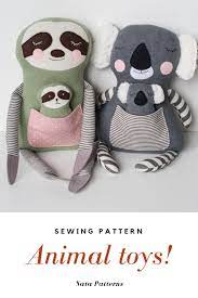 Sloth Sewing Pattern Pdf Animal Toys Tutorial Stuffed Toy Etsy Sewing Stuffed Animals Animal Sewing Patterns Stuffed Toys Patterns