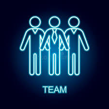 App icon is a small picture representing an app in google play or app store and user device after installation. Team Line Icon In Neon Style Element Of Human Resources Icon For Mobile Concept And Web Apps Stock Illustration Illustration Of Design Line 148173268