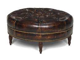 Antique brown leather round button tufted coffee table ottoman not an inch was spared when we tuf. Round Tufted Leather Ottoman Ideas On Foter Leather Ottoman Coffee Table Tufted Leather Ottoman Leather Ottoman