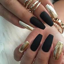 Milky green marble nails wow #21. Imagine Black Gold And Nails Metallic Nails Design Gold Nail Designs Metallic Nails