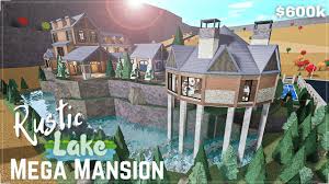 Roblox bloxburg modern warm mega mansion speedbuild part 1mansion tour: Bloxburg Rustic Lake Mega Mansion Build Part 1 4 Roblox Youtube