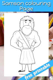 Samson Coloring Page For Kids Use At Home Or Sunday School Free To Print Bible Crafts Preschool Bible Crafts Bible Lessons