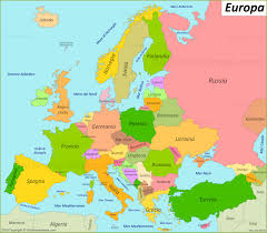 Nella mappa sottostante potete vedere i confini delle nazioni d'europa, sono anche indicate le capitali e le metropoli più. Mappa Dell Europa Mappe D Europa