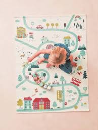 Kinder Spielteppich Joliville Wollweiss 2 Spielteppich Teppich Kinderzimmer Autoteppich