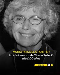 🖤 Priscilla Pointer, la icónica actriz que interpretó a Eleanor Snell,  madre de Sue Snell (Amy Irving) en la histórica película de terror  'Carrie', falleció a los 100 años, el último lunes