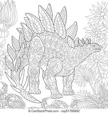They can be printed easily on any printer. Extinct Species Stegosaurus Dinosaur Coloring Page Of Stegosaurus Dinosaur Of The Jurassic And Early Cretaceous Periods Canstock