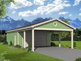 062g 0185 2 Car Garage Plan With Storage Workshop Carport 24 X56 Garage Workshop Plans Country Style House Plans Building A Garage