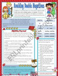 Avoiding Double Negatives I Can T Never See You Lol Esl Worksheet By Tech Teacher