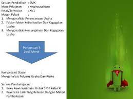 Powerpoint pembelajaran smk kelas xi pkk memahami kewirausahaan dan wirausaha. Ppt Satuan Pendidikan Smk Mata Pelajaran Kewirausahaan Kelas Semester Xi 1 Materi Pokok Powerpoint Presentation Id 5778223