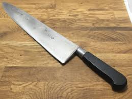 Huge Antique Ebony Sabatier La Trompette Carbon Steel Razor Sharp Vtg Chef Knife Chef Knife Laguiole Knife Kitchen Cutlery