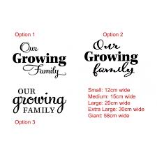 Our Growing Family Add On Sticker Growth Chart Ruler Head Nursery Kids Vinyl Decal