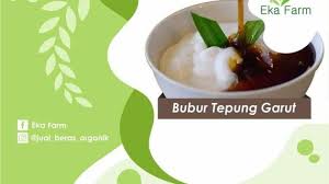 Jika tertarik mencicipi bubur pati garut untuk meredakan asam lambung, anda bisa berkreasi di rumah. Resep Bubur Tepung Garut