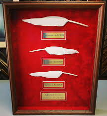 Supreme Court Quill Pens Framed In A Larsonjuhl Shadowbox With Suede Matting And Engraved Name Plates Art P Shadow Box Picture Frame Molding Custom Framing