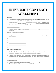 Check out professional sample employment contract documents along with printable employment contract templates below. Free Internship Contract Template