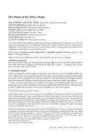 Latex Templates Academic Journals