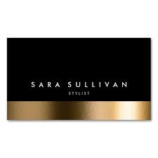 Black And Gold Card Design Stylist Bold Black Gold Business Card Zazzle Com Gold Business Card Black Business Card Stylist Business Cards