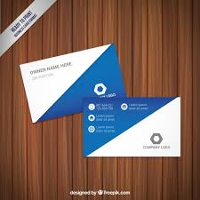 Brandcrowd's business card maker helps you create your own business card design. Blue Business Card Template Free Vector