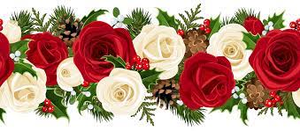Christmas Rose Garland Png Clip Art Image Christmas Rose Christmas Boarders Christmas Decoupage