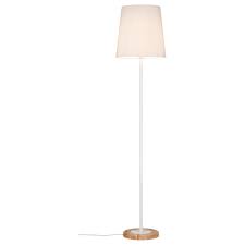 Stehleuchte E27 Stoff Weiss Netzstecker Schalter Dimmer