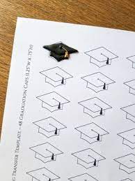 Graduation Cap Sugar Topper Template Royal Icing Royal Icing Transfer Icing Transfers