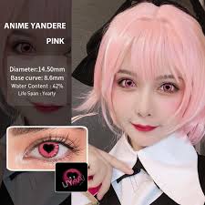 Anime type dimension pink offer you pink and big eyes! Buy Different Anime Characters Cosplay Eye Contact Lenses 7 Colors Cosplay Accessories