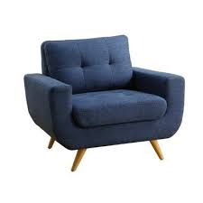 Instant Home Clementina Club Chair Upholstery Classic Navy Armchair Furniture Accent Chairs