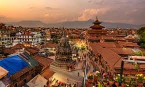 Aerial view of Kathmandu, the capital of Nepal