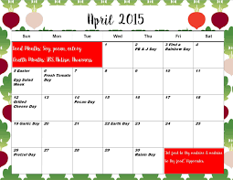April Food Promotions And Free Calendar Food Promotion Free Calendar Food