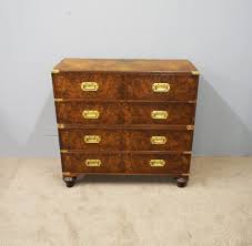 Victorian Walnut And Burr Walnut Military Chest Antique Cabinets Campaign Furniture Walnut Veneer