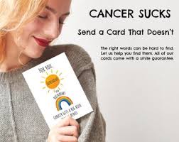 Funny Cancer Card, Cancer Encouragement Card, Cancer Sucks Card, Cancer  Support Card