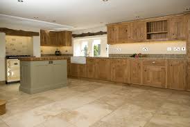 rustic oak and painted kitchen