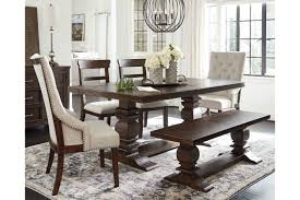 Hillcott Dining Table And 4 Chairs And Bench Ashley Furniture Homestore In 2020 Dining Table Dining Room Bench Dining