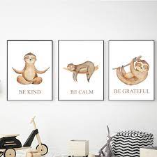 Set Of 3 Sloth Printable Wall Art Digital Download 8x10 Etsy In 2021 Baby Sloth Printable Wall Art Baby Wall Art