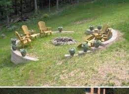 Buildings fire pit on a slope. 54 Interesting Small Backyard Playground Landscaping Decor Ideas Page 5 Of 55 Sloped Yard Fire Pit Backyard Sloped Backyard