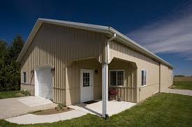 Post Frame Garage with Sliding Doors