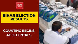 Counting time since 3 nov 2020. Bihar Election Results Vote Counting Begins At 55 Centres Across The State Youtube